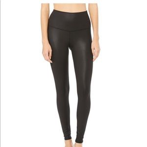 Alo Yoga High-Waist Airbrush Legging Black Glossy